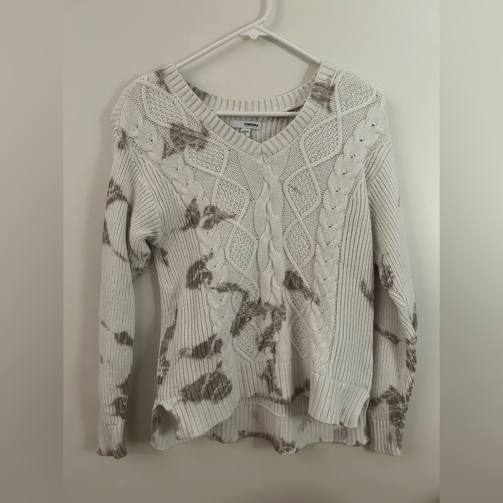 Sonoma White Knitted Sweater